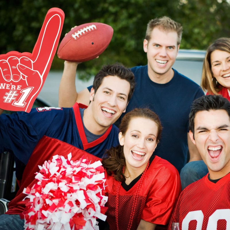 Okuna Outpost Giant Foam Fingers - Cheering Hand & Red Foam Fingers - Team Spirit Accessories & Football Hand Sign - Versatile Sports Party Favors - Pack of 2, 17.5 x 8.75 x 0.2 in, Red - Image 4